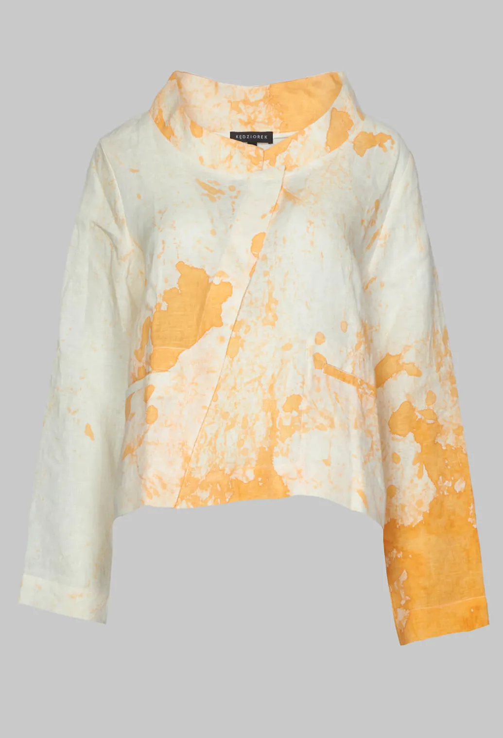 Cropped Lightweight Jacket in Orange Dye