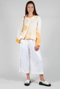 Cropped Lightweight Jacket in Orange Dye