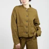 Cropped Long Sleeved Jacket in Oliva