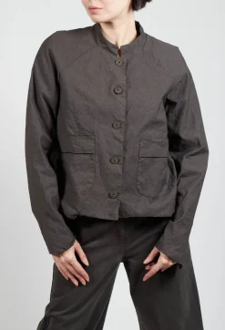 Cropped Long Sleeved Jacket in Faggio