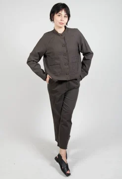 Cropped Long Sleeved Jacket in Faggio