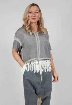 Cropped Metallic Knit in Asteroid Sparkle