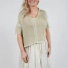 Cropped Metallic Knit in Gold
