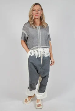 Cropped Metallic Knit in Asteroid Sparkle