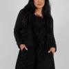 Cropped Peplum Jacket in Black