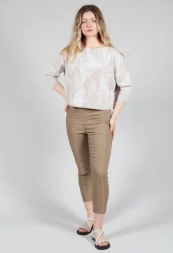 Cropped Pull On Trousers