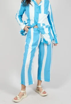 Cropped Pull On Trousers in Malibu Print