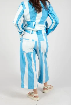 Cropped Pull On Trousers in Malibu Print