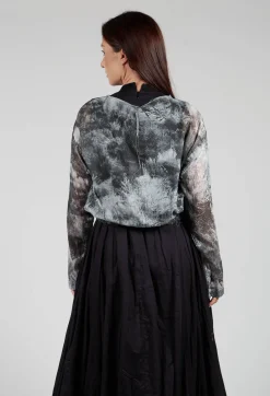 Cropped Shirt in Steppe Black