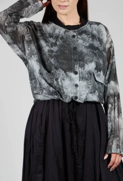 Cropped Shirt in Steppe Black