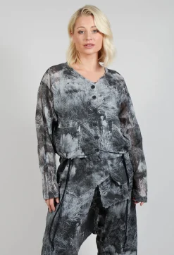 Cropped Shirt in Steppe Black