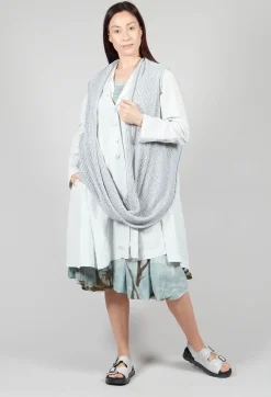 Cropped Sleeveless Jumper in Ice