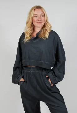 Cropped Sweatshirt in Coal Cloud