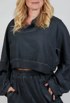 Cropped Sweatshirt in Coal Cloud
