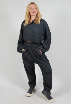 Cropped Sweatshirt in Coal Cloud