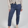 Cropped Trousers in Midnight Blue
