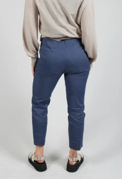 Cropped Trousers in Midnight Blue