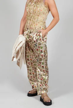 Cropped Trousers in Petite Fleurs