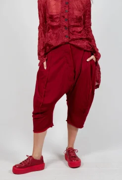 Cropped Trousers in Sunset Cardinal