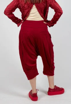 Cropped Trousers in Sunset Cardinal