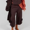 Cropped Trousers with Embellishment Detail in Java