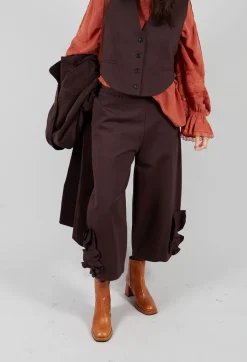 Cropped Trousers with Embellishment Detail in Java