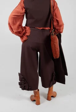 Cropped Trousers with Embellishment Detail in Java