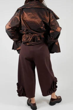Cropped Trousers with Embellishment Detail in Java