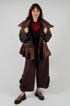 Cropped Trousers with Embellishment Detail in Java