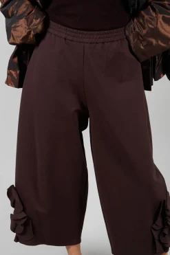 Cropped Trousers with Embellishment Detail in Java