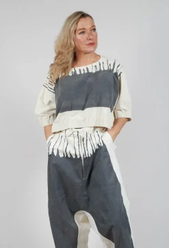 Cropped T-Shirt in Asteroid Paint