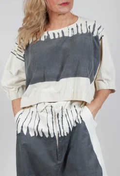 Cropped T-Shirt in Asteroid Paint