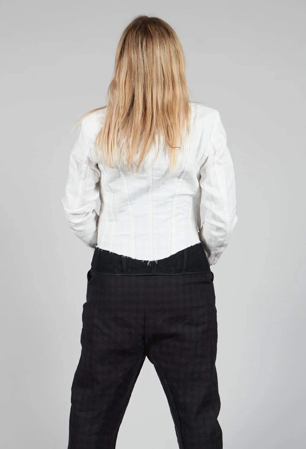 Cropped Utility Jacket in Chalk