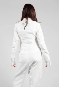 Cropped Utility Jacket in Chalk