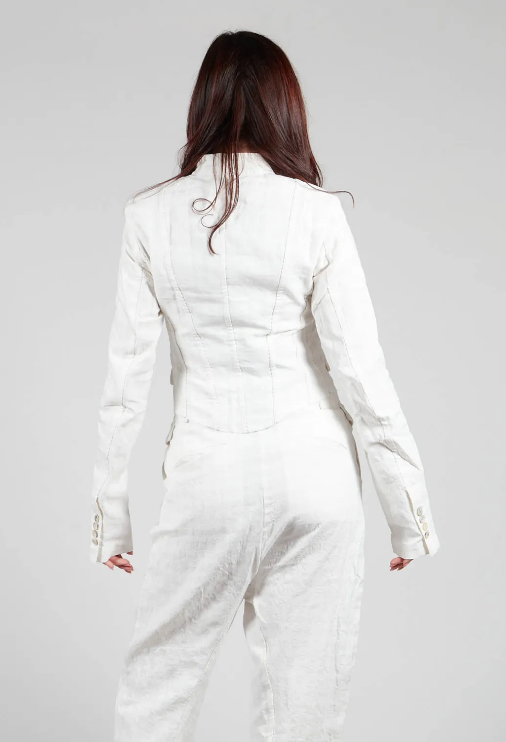 Cropped Utility Jacket in Chalk