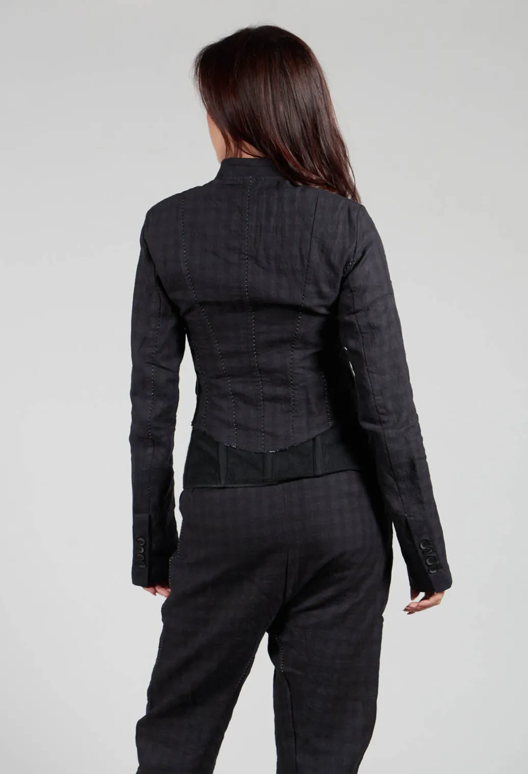 Cropped Utility Jacket in Coal