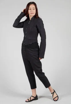 Cropped Utility Jacket in Coal
