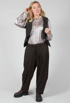 Cropped Waistcoat in Espresso Cloud