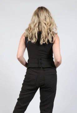 Cropped Waistcoat in Espresso Cloud