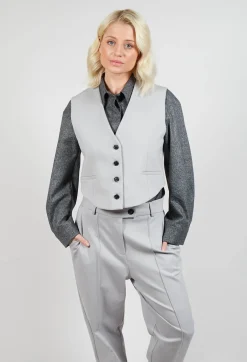 Cropped Waistcoat in Perla
