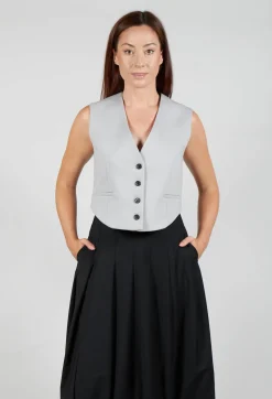 Cropped Waistcoat in Perla