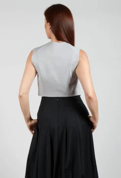 Cropped Waistcoat in Perla