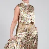 Cropped Waistcoat in Petite Fleurs