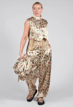 Cropped Waistcoat in Petite Fleurs