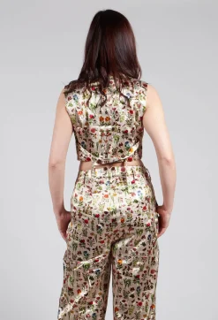 Cropped Waistcoat in Petite Fleurs