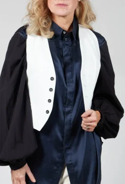 Cropped Waistcoat in White
