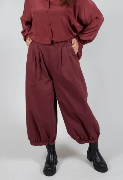 Cuffed Hem Trousers in Intense Rust