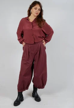 Cuffed Hem Trousers in Intense Rust