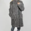 Curly Toscana Coat in Silver
