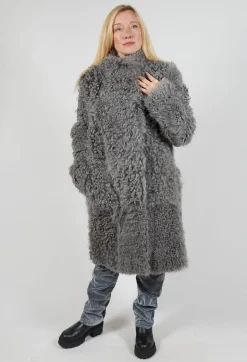 Curly Toscana Coat in Silver